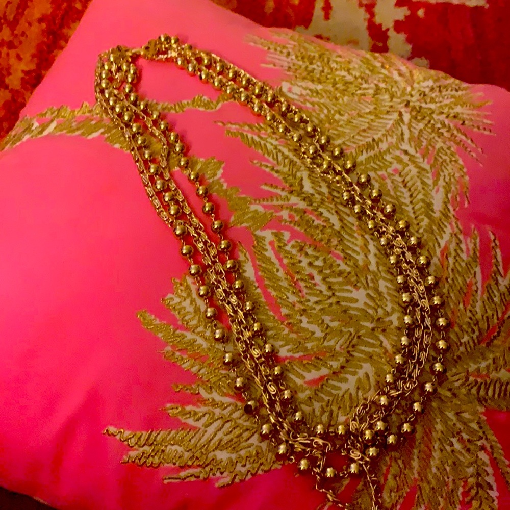 Vintage gold Coro layered necklace